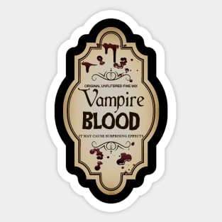 Vampire Blood Special Tonic Horror Goth Halloween Gift Sticker